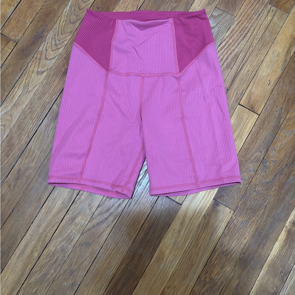 For Love And Lemons Pink Bike Shorts High Waist